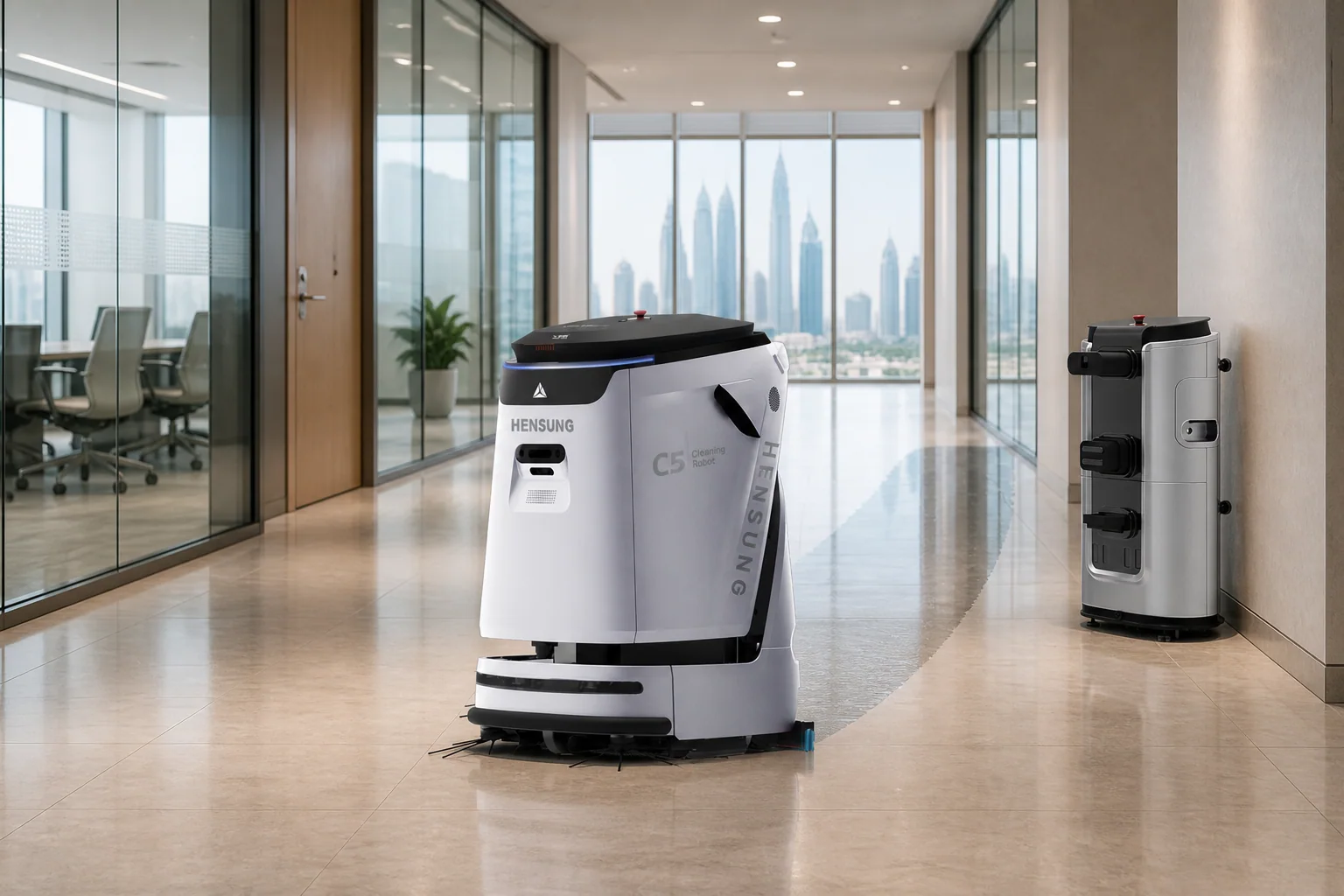 Office Cleaning Robots using a verified HENSUNG product